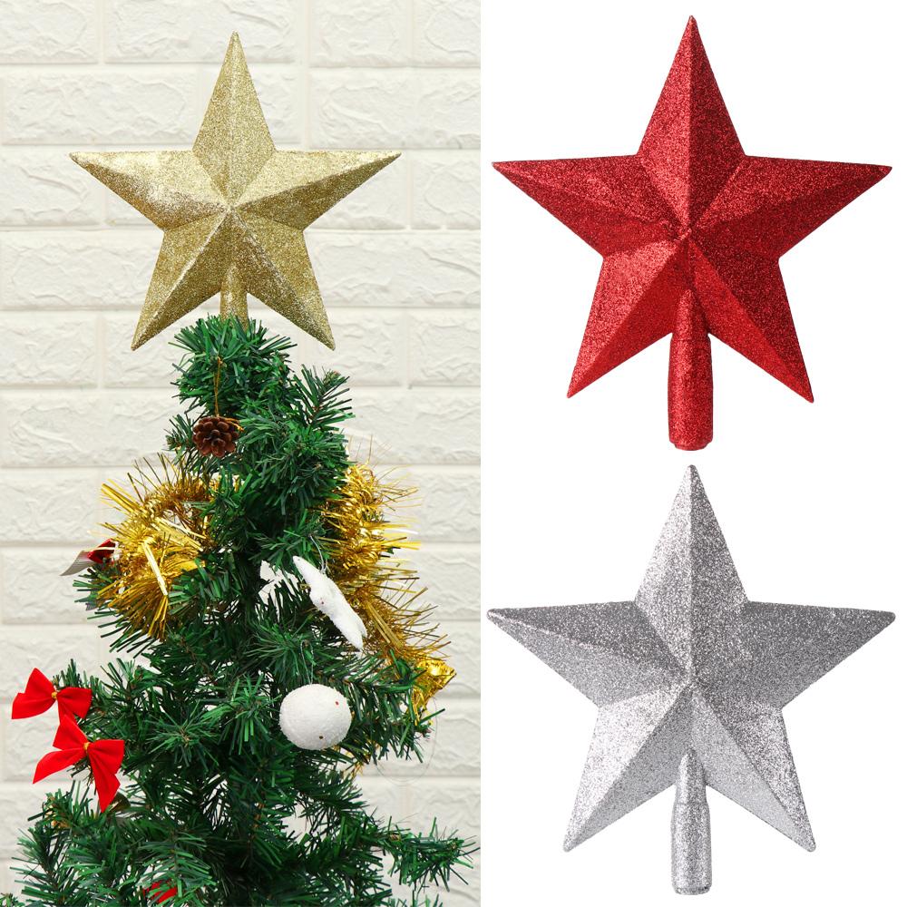 Hot DIY New Year Xmas Ornament Home Decor Large Glitter Star Christmas Tree Decoration