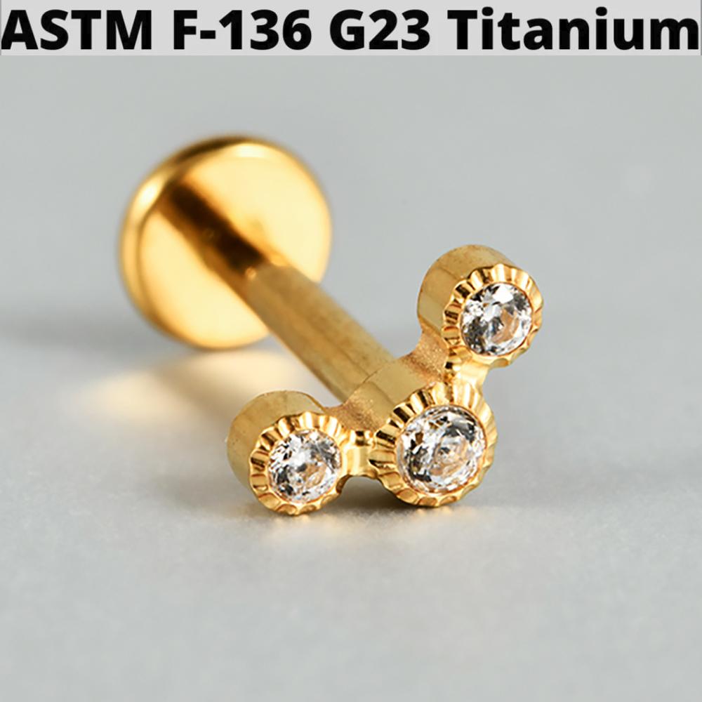 1PC G23 Titanium Butterfly Internal Thread Labret Lip Rings Cross Snake Ear Cartilage Tragus Helix Earring Lobe Piercing Jewelry