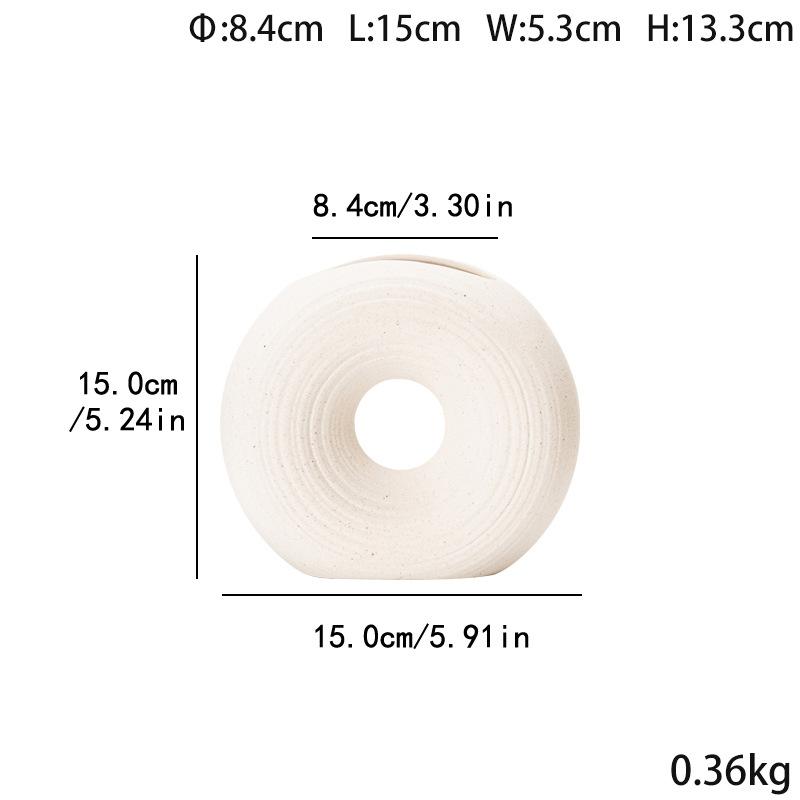 

Simple Vegetarian Ceramic Vase Art Ornament Ornament Hydroponic Flower Dried Flower Arrangement Handmade V136 small size