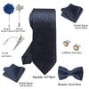 Luxury Groom Tie, Pocket Square & Boutonniere Gift Set for Weddings