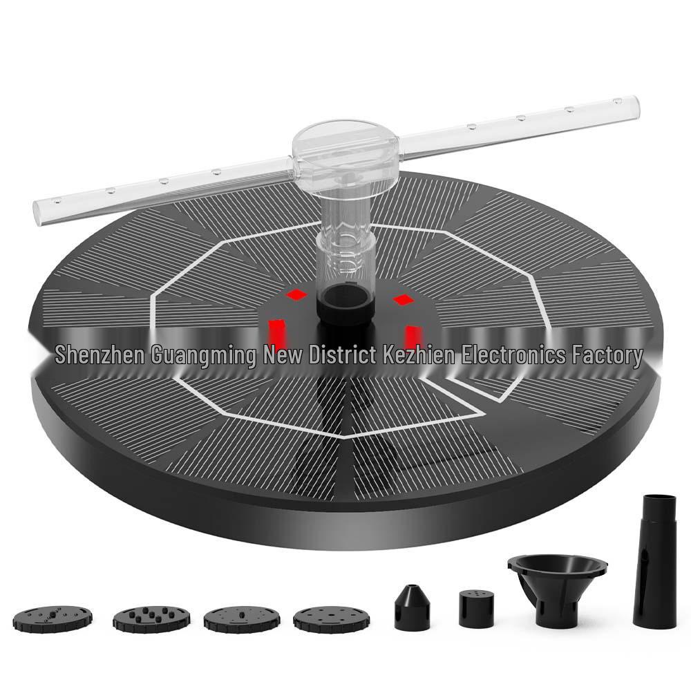 Floating Solar Fountain with Color Lights & Automatic Water Spray for Fish Ponds