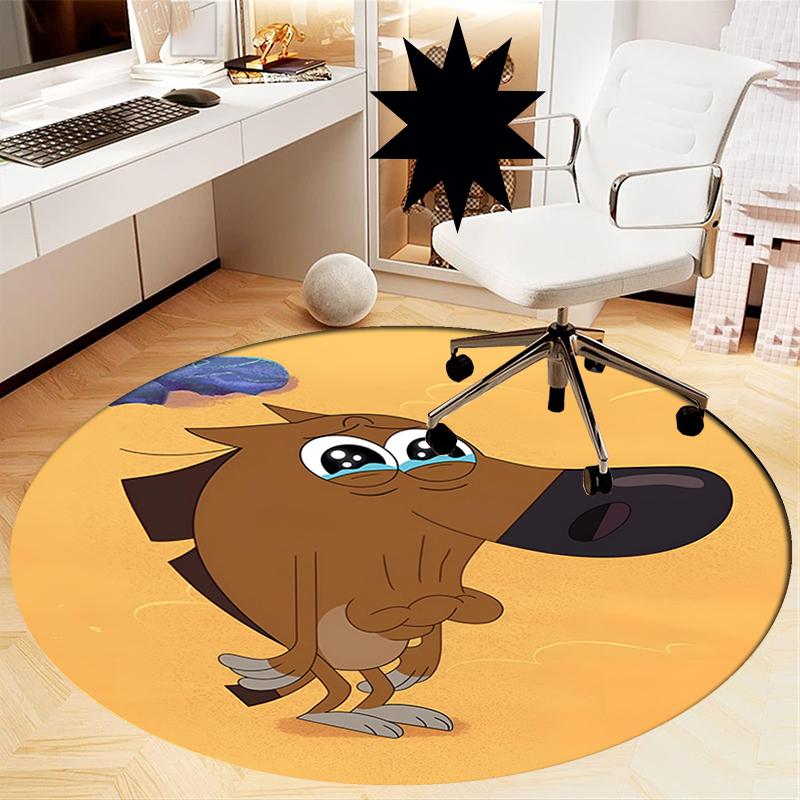 Tappeto Rotondo Stampato Zig & Sharko Tappeto per Sedia Tappeto per Area Tappetini per Ingresso, per Sedia da Ufficio Soggiorno Camera da Letto Cucina.