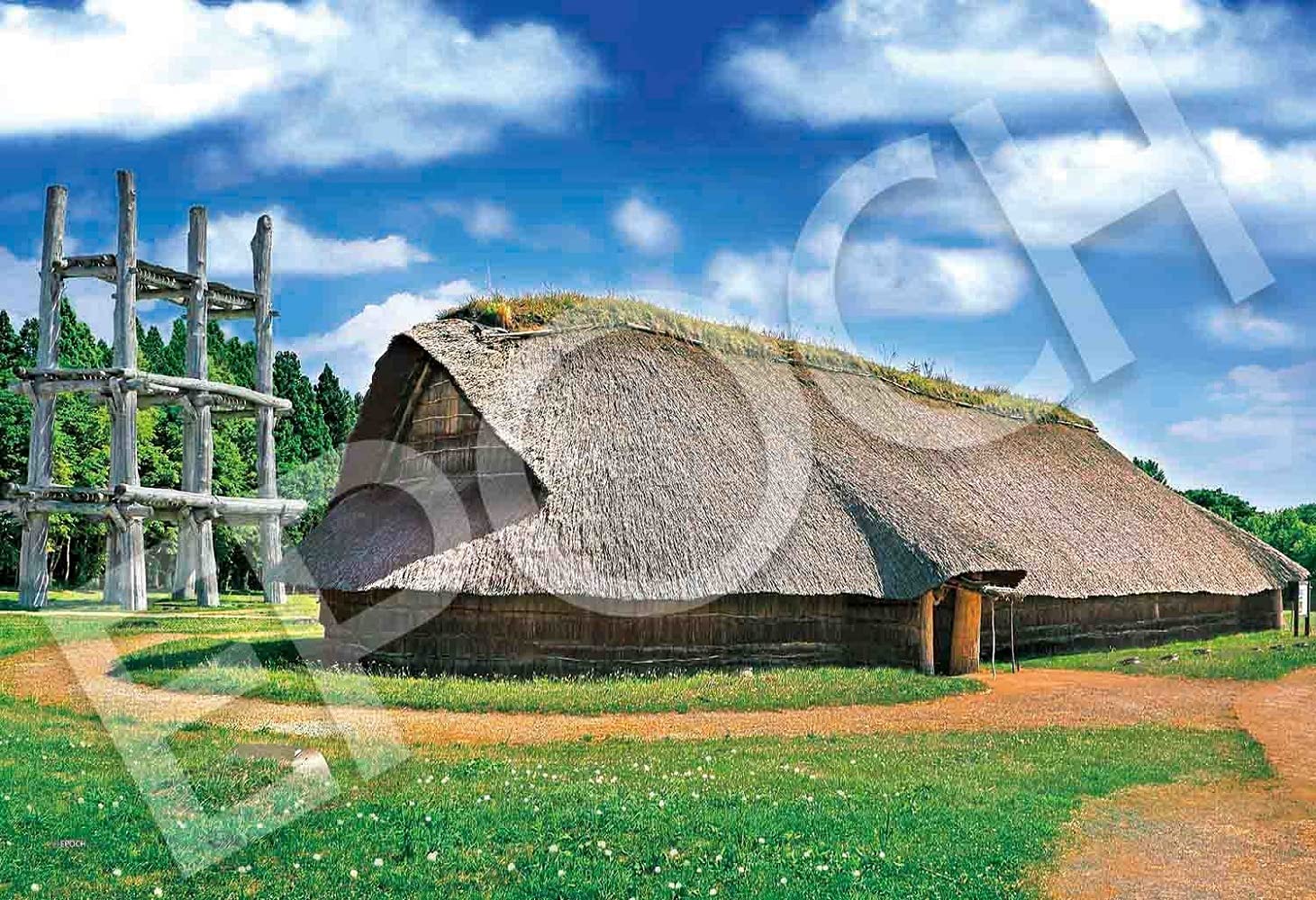 EPOCH 300-Piece Japan Landscape Sannai-Maruyama World Heritage Site Jigsaw Puzzle 26×38cm With Glue Spatula and Ticket Included