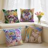 Dark MMagician Girl Cushion Cover Square Short Plush Pillow Case Living Room Sofa Home Decor Funda X