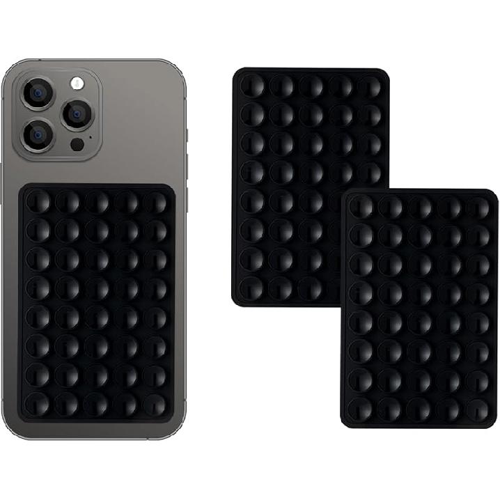 2 Pack Silicone Double-Sided Suction Grip – 40 Cups per Side, Strong Hold for iPhone, Galaxy, Pixel, Android – Hands-Free for Selfies & Videos