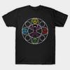 Herren Schwarzes T-Shirt mit Aufdruck Glyphe Magie No-Cut Transferpapier Druck Baumwoll-T-Shirt