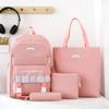 4 Pcs Large Capacity Versatile Nylon Cloth Backpack for Junior High School Students Bag Elementary School Students, Fresh and Versatile Backpacks