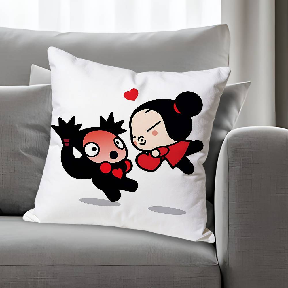 PPucca Love GGaru Cute Various Sizes Square Pillow Case For Car Home Bedchamber Decor Custom Valentine gift