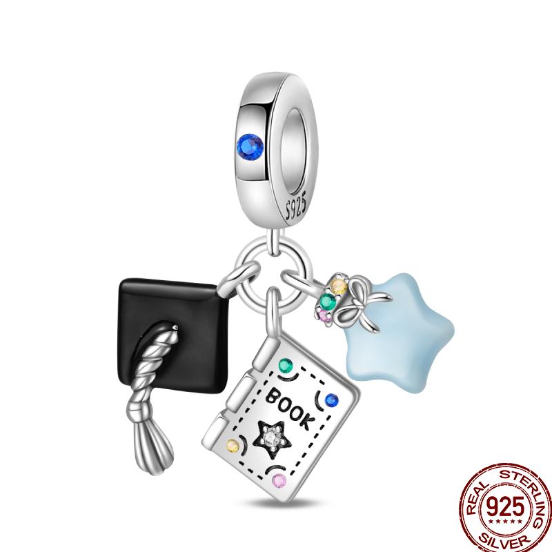 Copper Blue Zircon Beads Ocean Crab Starfish Ship Series Summer Suitable For 3Mm Original Bracelet Diy