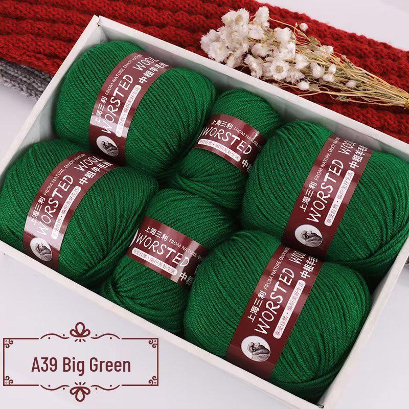 Sanli Wool Yarn 290: Medium Thick Knit Sweater, Scarf, and DIY Seat Cushion
