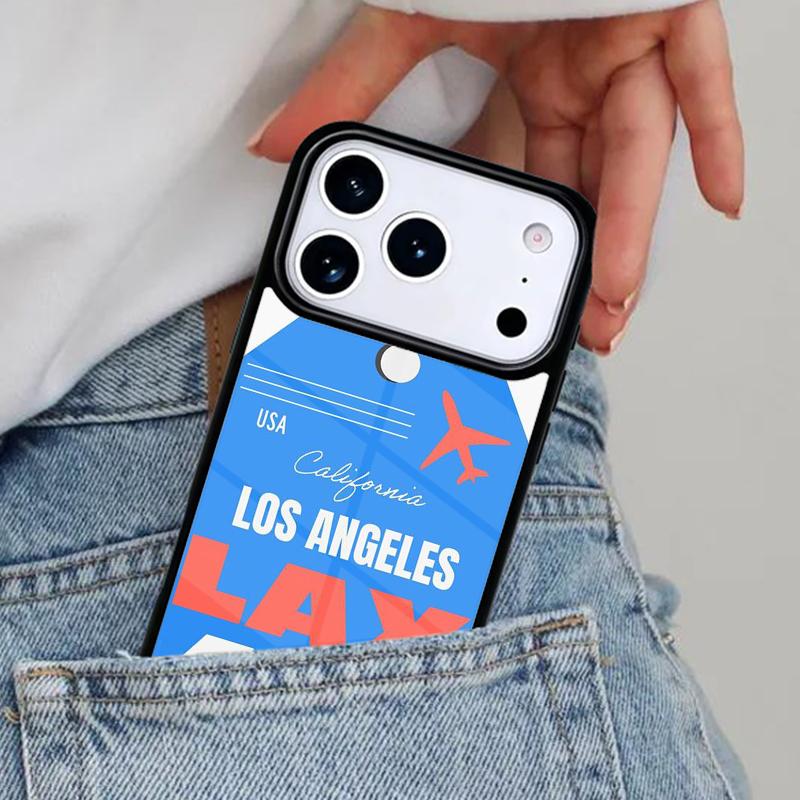 Funny Airport Code Phone Case for iPhone 16e 15 14 13 12 17 Pro Max Plus Air 17pro Cover Coque