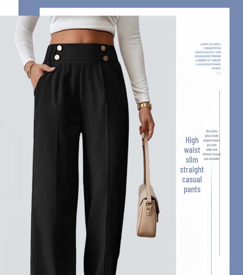 2025 Women's High Waist Slimming Casual Pants for Summer