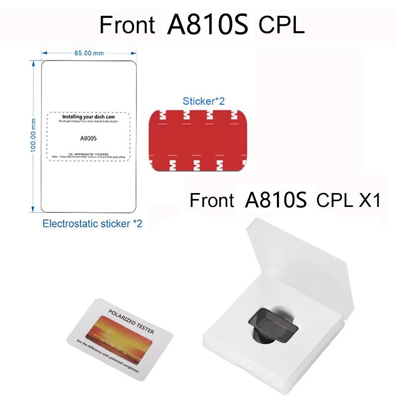 For 70mai Dash Cam A810s CPL Filter HD Lens Dust Protection Anti Glare CPL Filter for 70mai RC24 Rear Camera CPL Filter