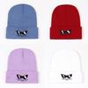 Funny Cartoon Sunglasses Knit Hat Autumn Winter New Embroidered Woolen Knit Hat Warm Female Trend