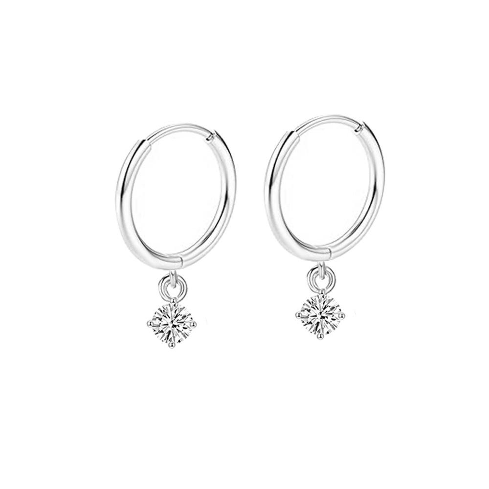 Stainless Steel Ear Barbels Ear Ring Star and Moon Ear Hoops Versatile Ear Pinning Accessories