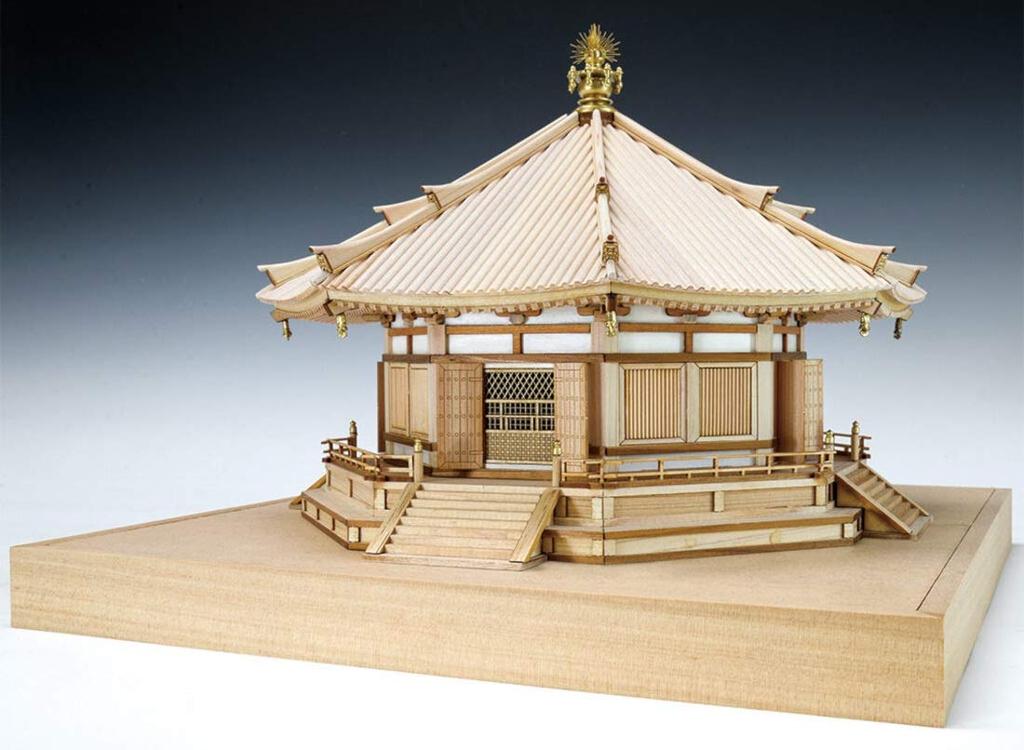 Woody Joe Temple Yumedono Wooden Model Assembly Kit 1/75 Horyu-ji