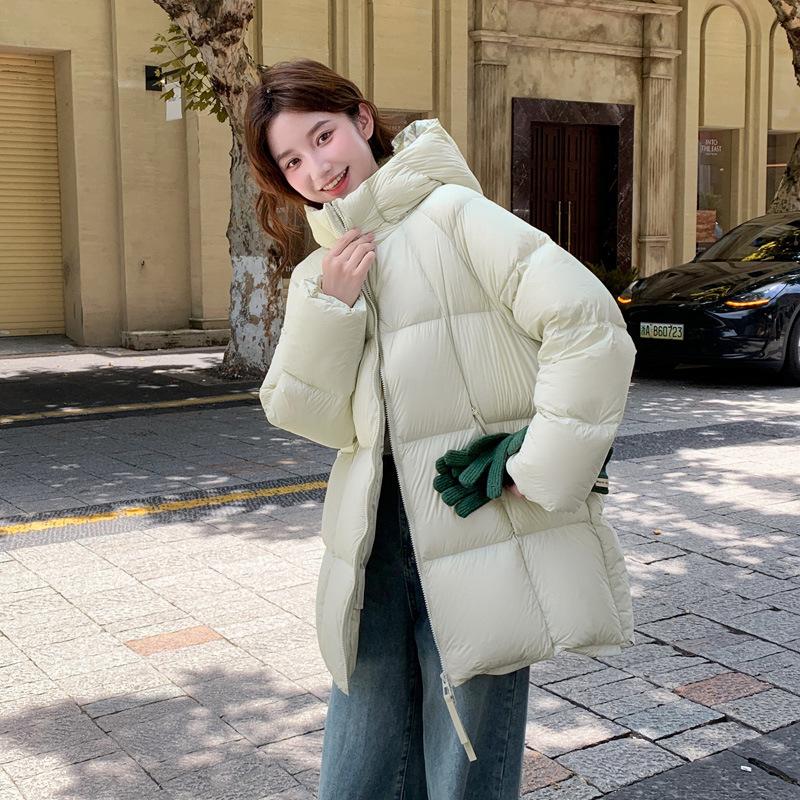 Mid-length Cotton-padded Jacket for Women In Winter New Style Loose Thickened Warm Hooded Cotton-padded Jacket