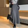 Women's Skirt Autumn and Winter New Pleated Skirt Suit Thickened Sweet Style Skirt High Waist Slim A-line Mid-length Skirt