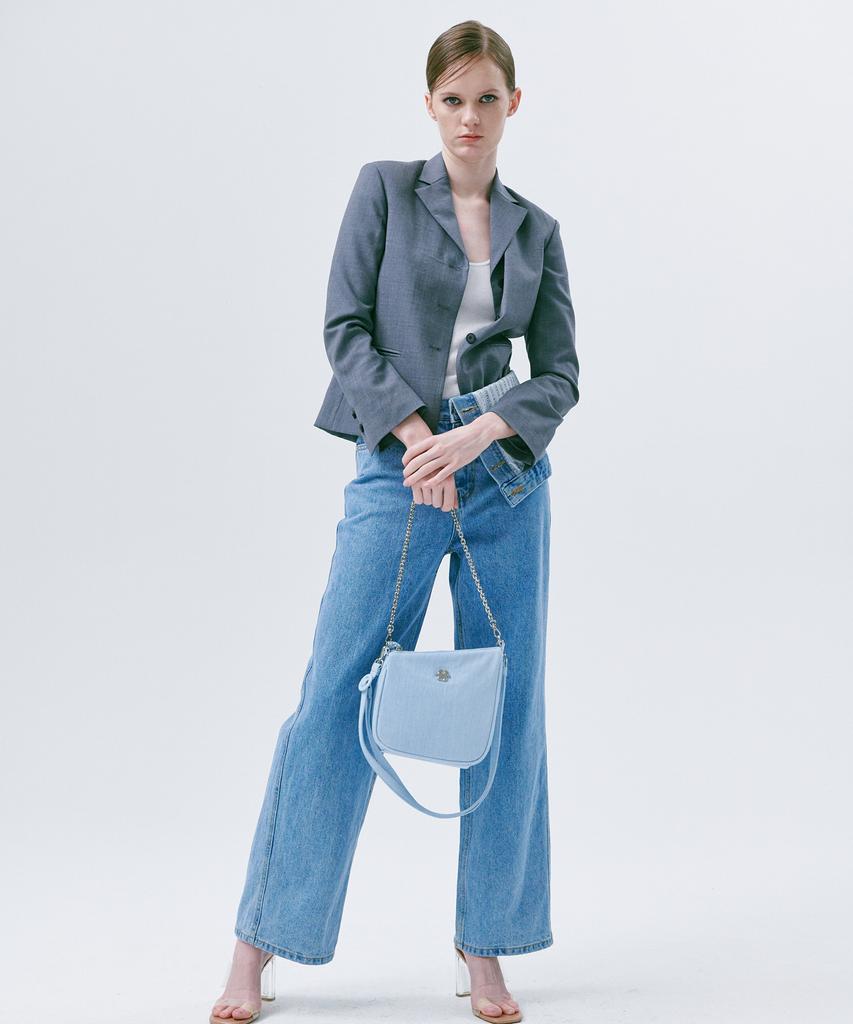 Jedrefeb5 Slant Mini Chain Bag_ Light Blue