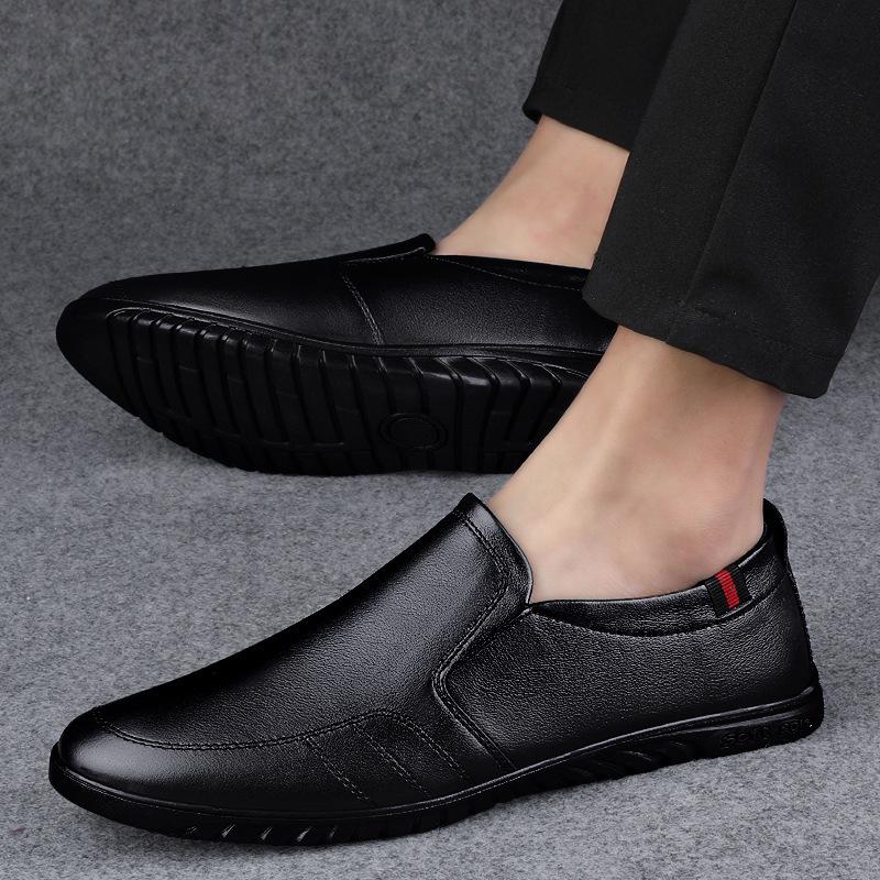 New casual leather shoes breathable British soft-soled lazy driving shoes Doudou shoes