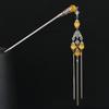 Handmade original design antique fringed hairpin long step hairpin hairpin hairpin head jewelry female