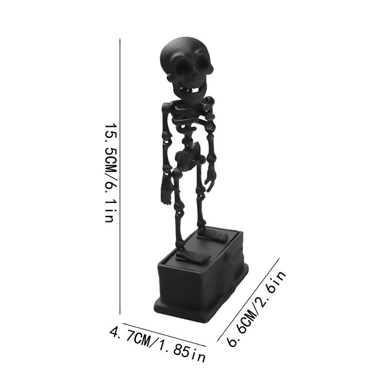 3D Printed Dancing Rocking Skull Ornament Movable Skeleton Decor for Aquarium Landscaping Oxygen Driven Floating Skull Fish Tank