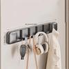 Wall Mount Door Hook Coat Rack Multi-Hook Kitchen Organizer  Entryway Key & Bag Hanger