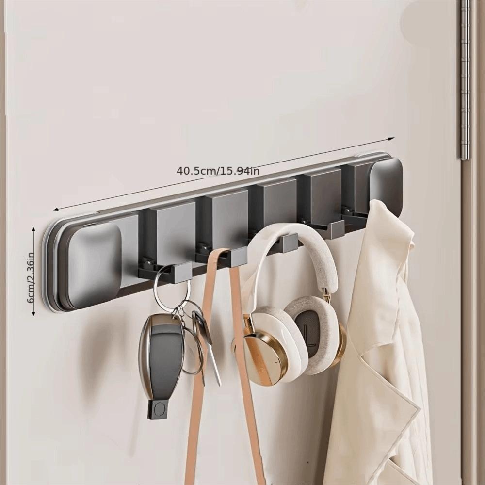 Wall Mount Door Hook Coat Rack Multi-Hook Kitchen Organizer  Entryway Key & Bag Hanger