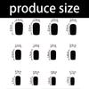 Square Press On Nail Flower Fake Nail Glues On Nail Artificial Acrylic Nail 24pcs Stick On Nail for Womens and Girls
