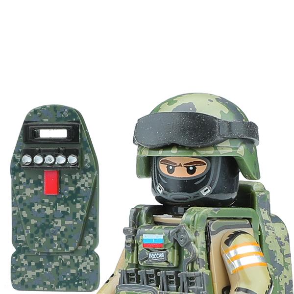Non-Toxic City Police Russia Commando Fsb Special Forces Figures Building Blocks Green Camouflage Shield Army Soldier Military Weapon Toys