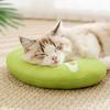 Cat Pillow for Indoor Cats Soft Fluffy Cat Calming Pillow Half Donut