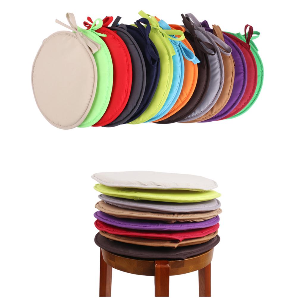 1Pcs Round Seat Cushion Orange Thick Sponge Seat Pad Diameter 30cm for Home Sofa Chair Dining Room Office Outdoor