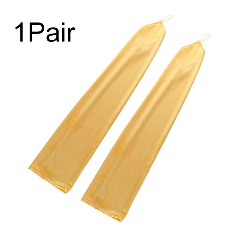 

1 пара нейлоновых длинных атласных вечерних платьев с перчатками до пальцев золотой