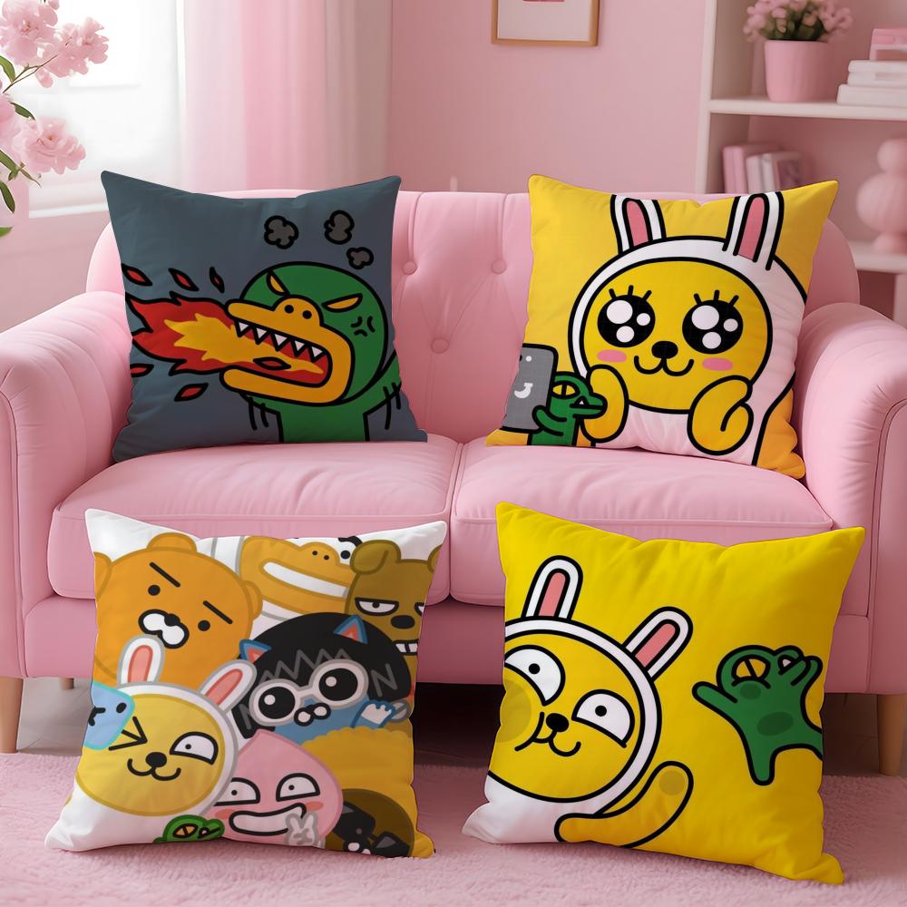 Cushion Cover Plush Fabric Soft Double-Sided Printed Sofa Warm Winter Home Gift Pillow Cover C-Choonsik Kakao Kakaotalk