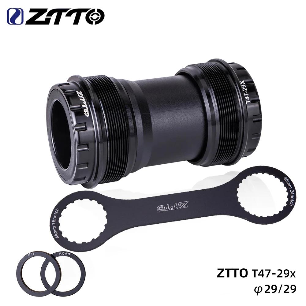 ZTTO Bicycle T47 Bottom Bracket 24 Crankset Dub 29 30mm Sealed Bearing Thread 47 68 73mm Shell 28.99mm Spline Axis MTB Road Bike