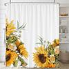 Floral Shower Curtain Watercolor Tulip Print Shower Curtain With Hooks, Waterproof Shower Curtain, Shower Curtains For Bathroom