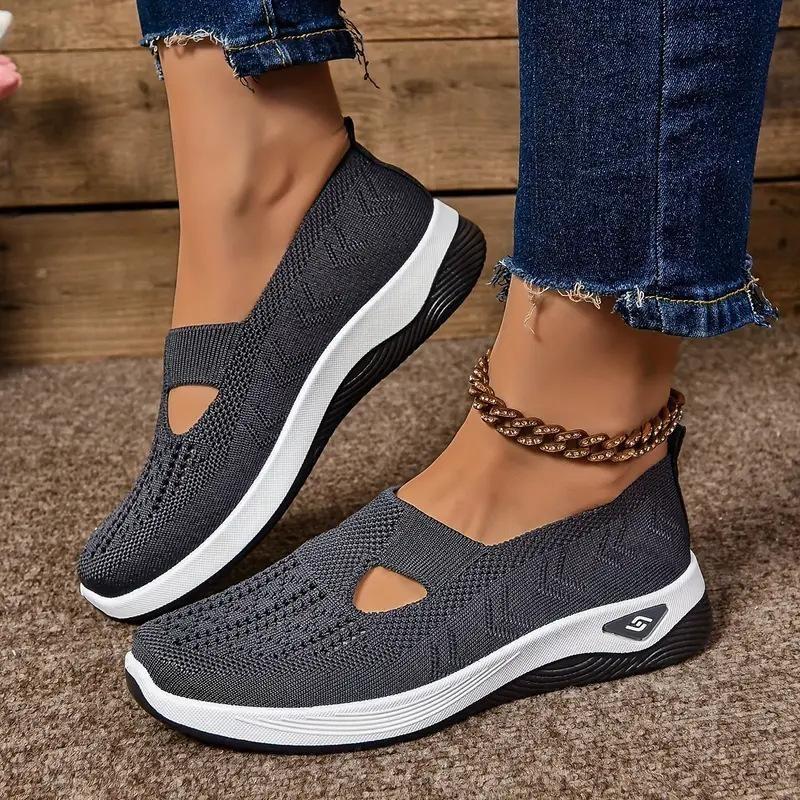 Summer Women's Sneakers Breathable Slip On Walking Shoes Mesh Low Top Womens Vulcanized Shoes Soft Sole Lightweight Women Shoes