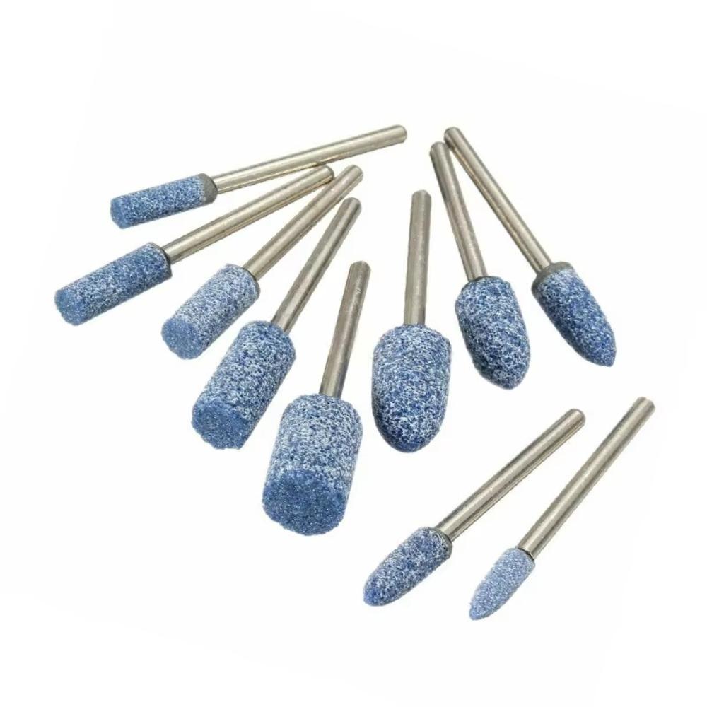 10Pcs Wheel Head Electric Grinding Stone Wheel Blue Mini Drill Rotary Tools Durable Polishing Head