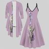 3D  Printed  Set Dress Coat ,  Double Color Combination with Simple Design  Fashion Print,suitable for Various Scene Fashion Styles