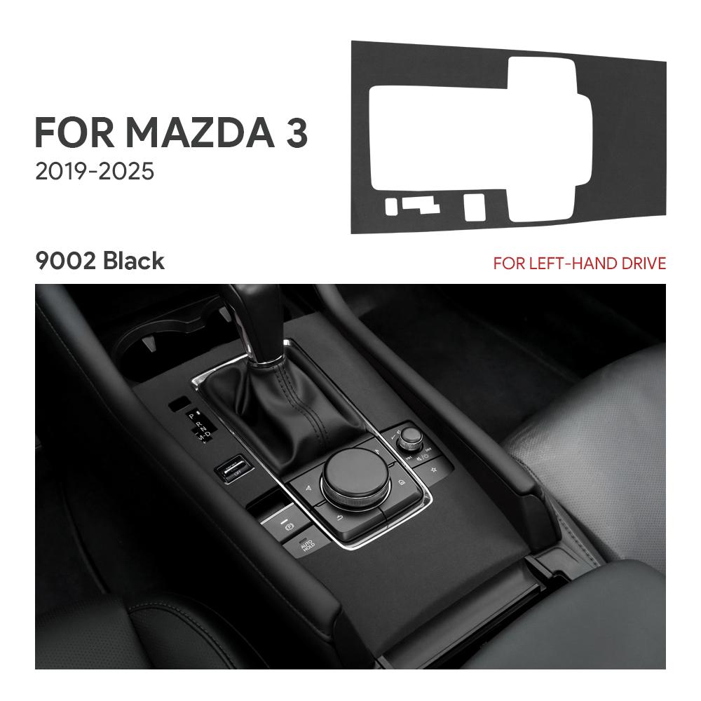 BDN1 For Mazda 3 Axela 2019 2020 2021 2022 2023 2024 2025 Central Console Gear Shift Panel Top Suede Sticker Car Interior Trim