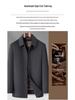 2025 Winter High-End Men's Wool Coat with Detachable Down Liner - Double-Sided Casual Jacket for Middle-Aged and Elderly