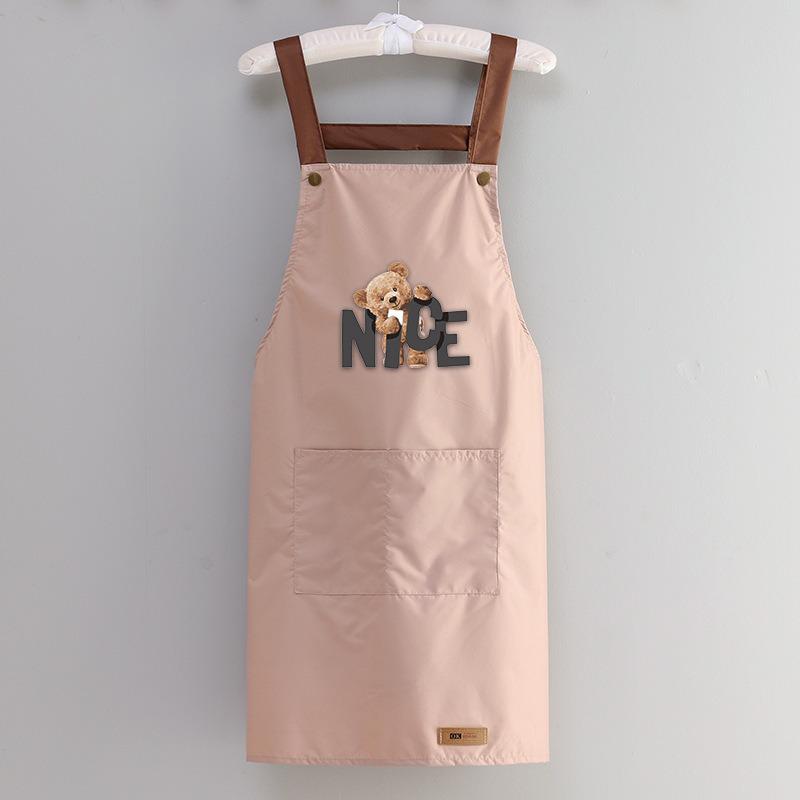 Waterproof Stain-Resistant Kitchen Apron with Simple Print