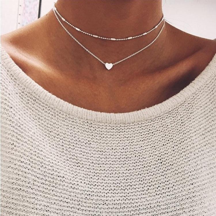 European and American exaggeration, simple and versatile collarbone chain accessories women, side chain thick chain temperament street 