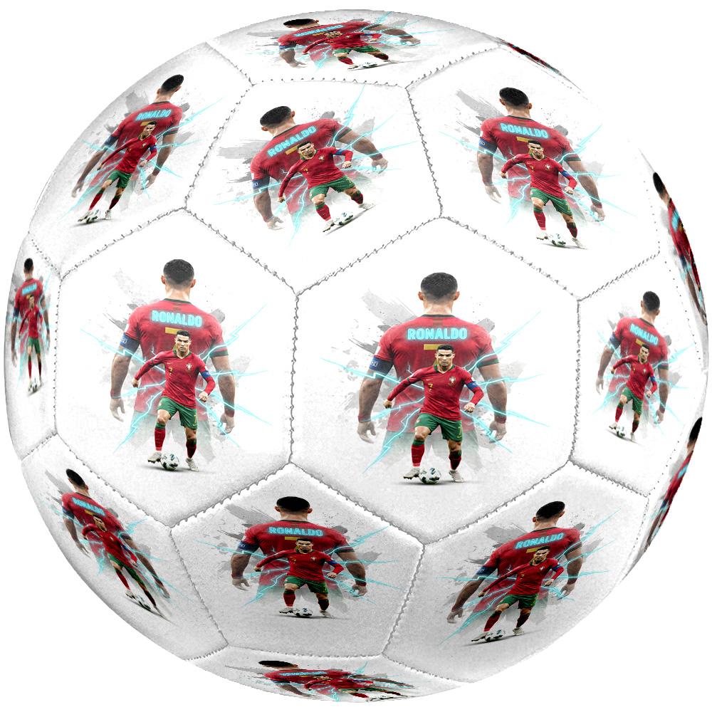 Ronaldo's Iconic Pose Size 5 Soccer Ball Machine Sewn Indoor/Outdoor Training and Matches Sports Enthusiast Gifts