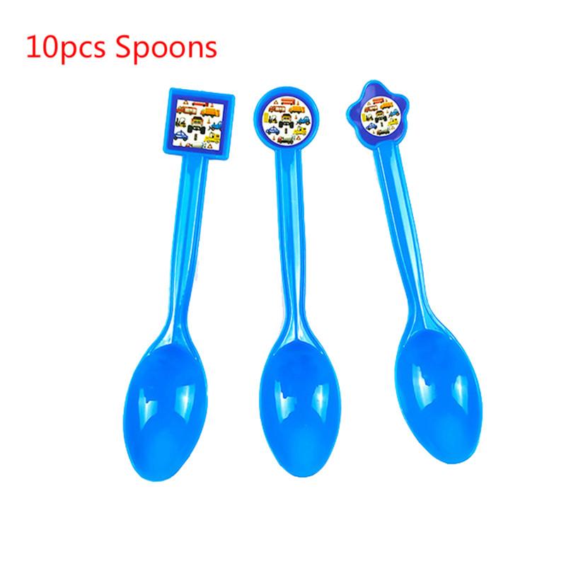 

Car Childrens Engineering Birthday Party Theme Decoration Tableware Disposable 10pcs-Spoons