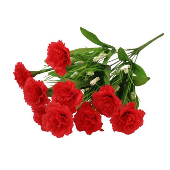 Artificial Carnation Flower with Stem 10 Head Home Office Table Centerpiece Wedding