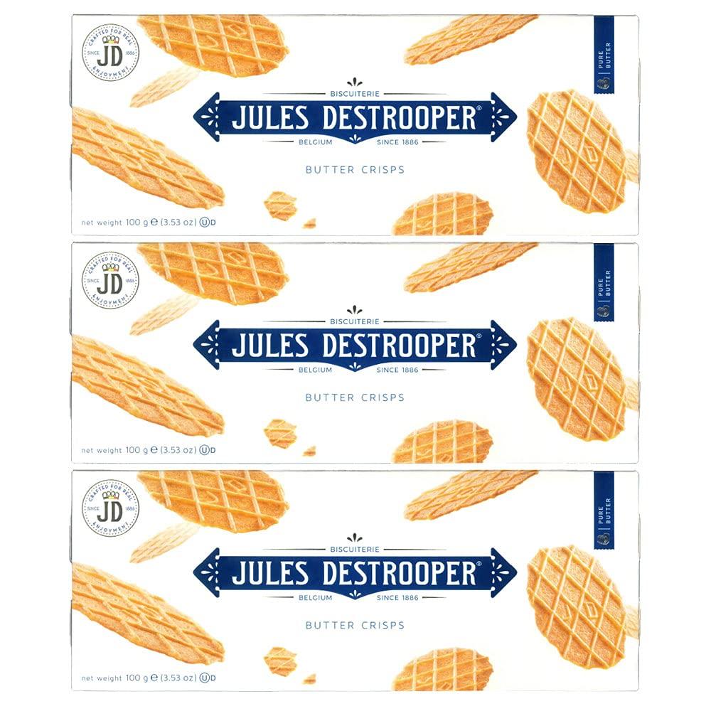 

Jules Destrup Butter Crisps 100g Belgian Warrant Holder to the Belgian Royal Family (3-Box Set) Waffles, Flanders,