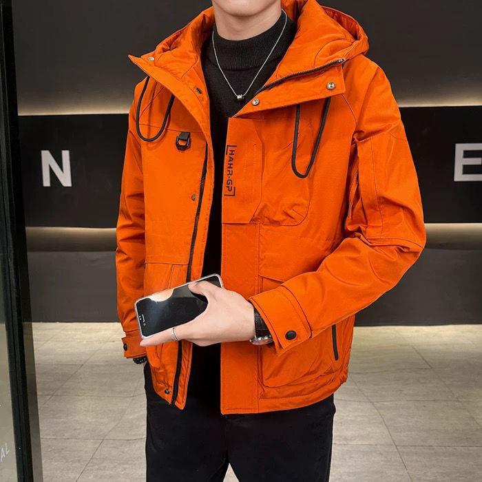 Down Jacket, Workwear, Assault Jacket, Men's Winter Thick Warm and Cold Proof Jacket, Hooded Down Jacket