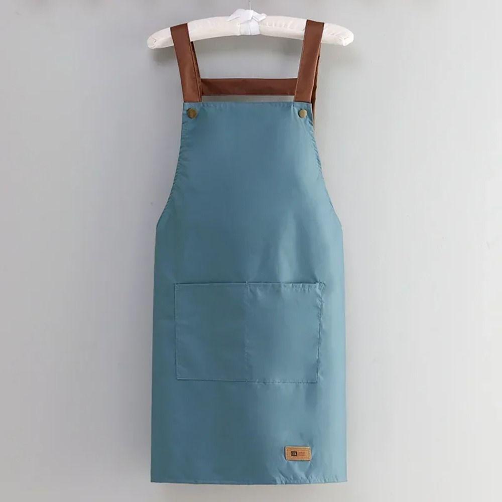 1Pcs Waterproof Kitchen Cooking Apron with Pockets Work Uniform Household Work Clothes  Women Men