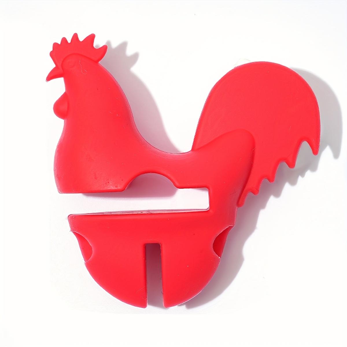 

1 шт. Креативные силиконовые щипцы для кастрюли в форме петуха, подставка для ложки, брызгозащитный кухонный инструмент, многофункциональные щипцы для приготовления пищи, выпечки, сервировки,
